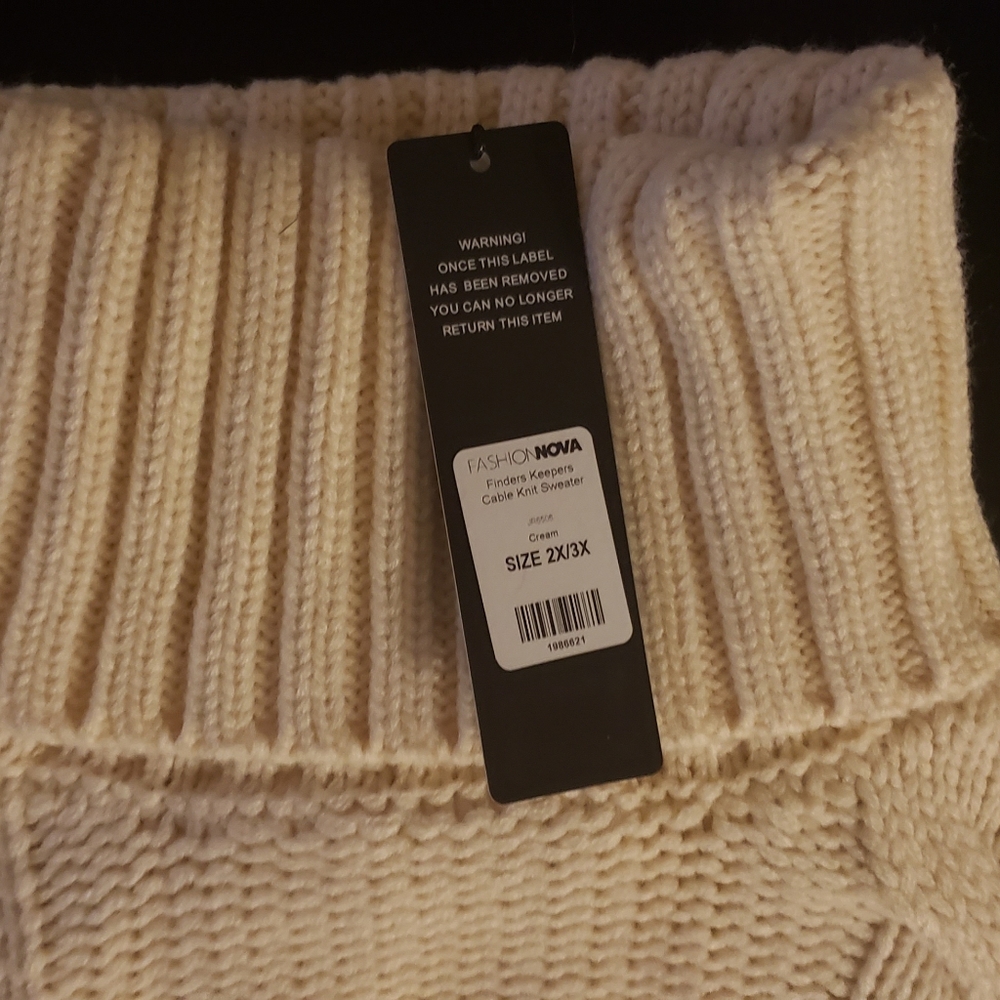 Finders keeper cable knit sweater - Cream - Picture 2 of 5